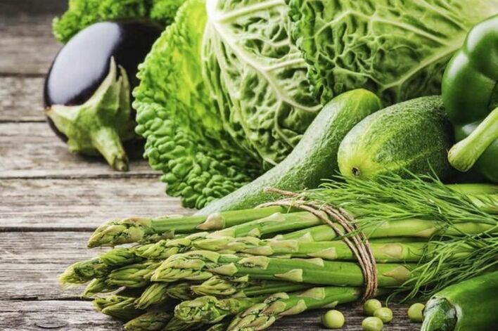 grünes Gemüse für eine hypoallergene Ernährung